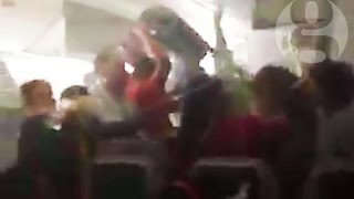 Dubai plane crash chaotic scenes inside plane after crashlanding at Dubai airport [upl. by Rede]