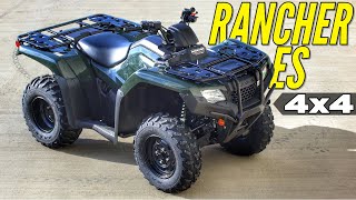 New 2023 Honda Rancher 420 ES 4x4 ATV  TRX420FE1 Walkaround  Storage [upl. by Nogem721]