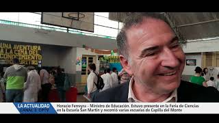 HORACIO FERREYRA MIN DE EDUCACION  PRESENTE EN LA FERIA DE CIENCIAS ESC DE CAPILLA DEL MONTE 2024 [upl. by Whitten247]