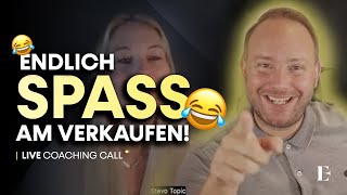 Negative Glaubenssätze auflösen und mit SPASS verkaufen  Live Coaching Call mit Stevo [upl. by Adnael]