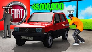 RUBO TUTTE LE FIAT PANDA DAL CONCESSIONARIO POVERO SU GTA5 [upl. by Bartolome]