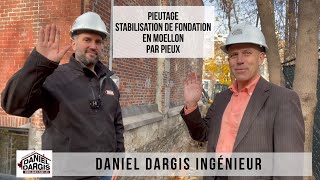 Pieutage stabilisation de fondation en moellon par pieux – Daniel Dargis ingénieur  partie 1 [upl. by Nomad]