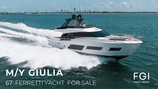 MY GIULIA  67 FERRETTI YACHT FOR SALE [upl. by Inge]