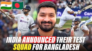 Breaking News India 🇮🇳 announced their team for the 1st Test against Bangladesh  Rishabh Pant [upl. by Ahsram]