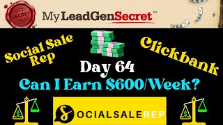 Get Paid Weekly With Clickbank  Social Sale Rep Case Study Day 64 [upl. by Ruggiero]