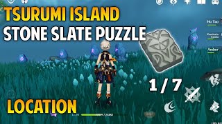 tsurumi island stone slate puzzle genshin impact  17 [upl. by Bezanson]