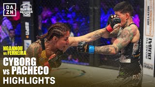 FIGHT HIGHLIGHTS  CRIS CYBORG VS LARISSA PACHECO [upl. by Enitselec692]