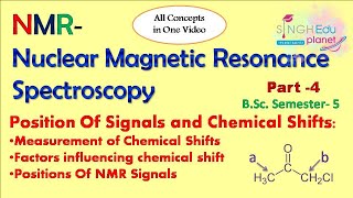 NMR Spectroscopy Organic Chemistry BSc 3rd Year Part 4 Position of signals and chemical shift [upl. by Yeta]