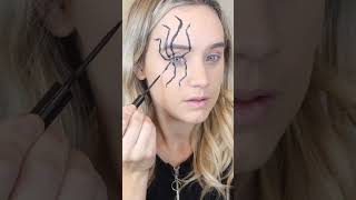 QUICK AND EASY HALLOWEEN MAKEUP TUTORIAL SPIDER MAKEUP TUTORIAL LAST MINUTE HALLOWEEN MAKEUP shorts [upl. by Kylynn]