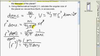 Mass Density and Diameter part A [upl. by Yluj]