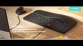 Nulea RT05C Wired Ergonomic Keyboard [upl. by Winny940]