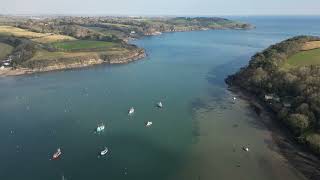 Helford river Cornwall  4K drone footage [upl. by Early]