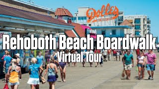 Rehoboth Beach Boardwalk  Rehoboth Beach Delaware  Virtual Walking Tour [upl. by Lucania]