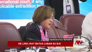 De Lima May batas laban sa EJK  NewsWatch Reports [upl. by Medora303]