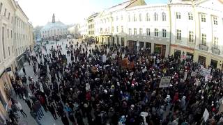 filming antiACTA protest in Tartu Estonia on 11th february 2012 [upl. by Ailenroc928]