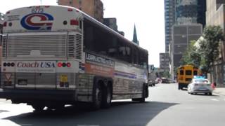 COACH USA MCI D4500 BUS 8773 NEAR THE PORT AUTHORITY [upl. by Alek]