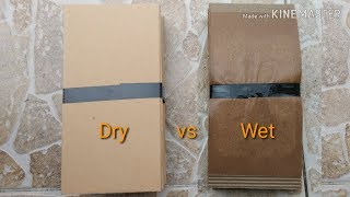 680fps  Airsoft vs Cardboard dry vs wet [upl. by Namara]