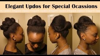 Simple Elegant SpecialEvent Hairstyles For Natural Hair [upl. by Zitah]