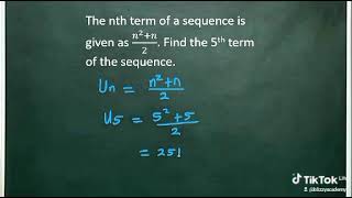 nth term of a sequence [upl. by Aivil]