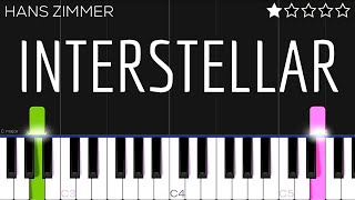 Hans Zimmer  Interstellar  Main Theme  EASY Piano Tutorial [upl. by Nwahsem]