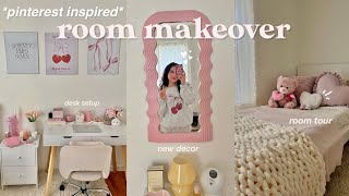 ULTIMATE AESTHETIC ROOM MAKEOVER ⭐️🩰 pinterest inspired transformation ✨ [upl. by Aaronson]