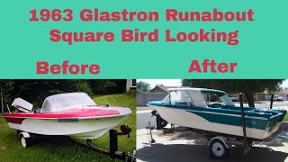 Vintage 1963 Glastron Runabout Boat Restoration  1958 1959 1960 Thunderbird Looking [upl. by Analrahc]