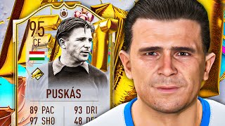 5⭐ WEAK FOOT 🤩 95 FUT Birthday Icon Puskas Player Review  FIFA 23 Ultimate Team [upl. by Pond]