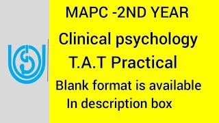 MA2nd year clinical Psychology practical TAT blank format [upl. by Blatman]