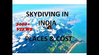 Top 6 SKYDIVING Places in India With Cost [upl. by Lynch]