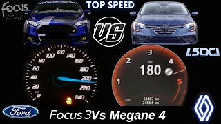 Ford Focus 15 Tdci 120 Hp PowerShift VS Renault Megane 4 15 Dci 110 Hp Top speed acceleration test [upl. by Aronel815]