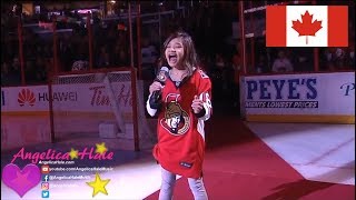 Angelica Hale Sings Canadian Anthem in Ottawa NHL Panthers vs Senators [upl. by Salokcin167]