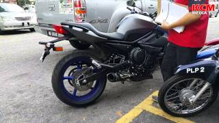 Yamaha XJ6 with M4 Exhaust Sound [upl. by Amles]