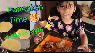 quick and easy pancakes 😋🥞 made by princess ayra fun food cooking SanaNaveedkidunya [upl. by Hesky]