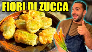 COME FARE I FIORI DI ZUCCA FRITTI😋 [upl. by Novick32]