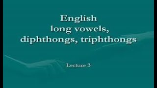 full explanation of diphthongs and triphthongs with example production of speech sounds [upl. by Beasley311]