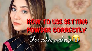 How To use setting powder correctly for cakey base‼️ [upl. by Tessil]