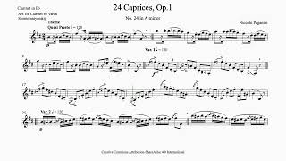 Paganini Caprice no 24 arr for clarinet [upl. by Camella]