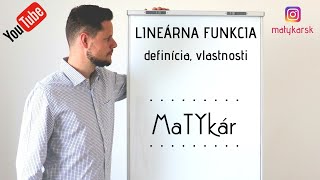 LINEÁRNA FUNKCIA SŠ  vysvetlenie [upl. by Sidoon]