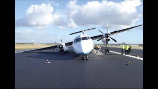 Crosswind landings Dramatic Footage Of Crosswind landing turboprop aircraft [upl. by Winifred]