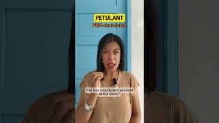 PETULANT  Can you comment a sentence using this word 🤔 Vocabulary English VibrantV [upl. by Luar750]