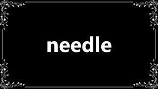 Needle  Definition and How To Pronounce [upl. by Lerim555]