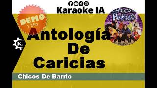 Chicos De Barrio  Antología De Caricias  Karaoke [upl. by Onairda]