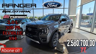 2024 FORD RANGER WILDTRAK  BİTURBO 20 205 HP  Showroom İnceleme [upl. by Irrab]