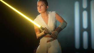 Star Wars Rey yellow lightsaber sound effects [upl. by Correna]