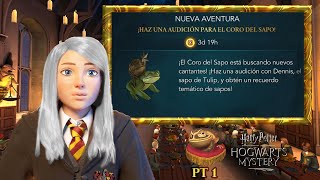 HARRY POTTER HOGWARTS MYSTERY  LETS PLAY  ESPAÑOL  AVENTURA quotEL CORO DEL SAPOquot PARTE 1 [upl. by Atinuaj]