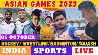 🔴Gold Medal Events  Asian Games 2023  Archery Hockey Kabaddi Wrestling Badminton [upl. by Kinsler]