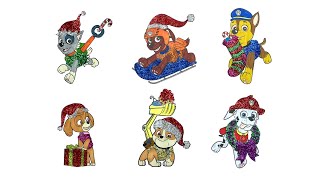 Paw Patrol is getting ready for Christmas Coloring Book Page Colorama [upl. by Lyman]