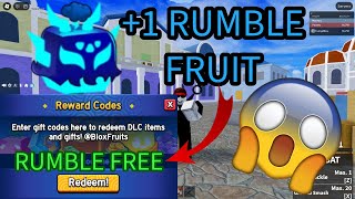 FREE RUMBLE FRUIT CODE BLOXFRUITS OP  ROBLOX [upl. by Adnamra]