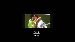 Top 5 Iker Casillas Saves 🇪🇸⚽️🧤 football [upl. by Papotto808]