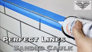 Clean Caulk and Paint lines ALWAYS  Using Sanded Caulk to match the Grout in your Bathroom [upl. by Elawalo]